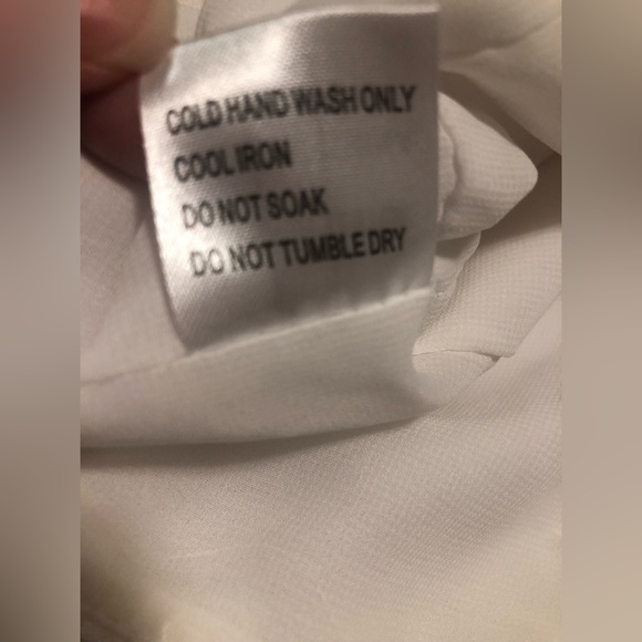 Princess Polly white long sleeve crop top, side zip, 20 - Picture 9 of 10